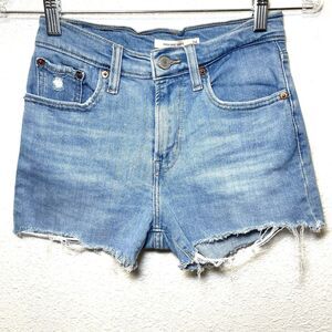 Levi's Original Women's High-Rise Distressed Jean Denim Shorts Sz 24
